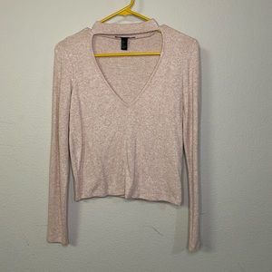 Pink Cutout Sweater